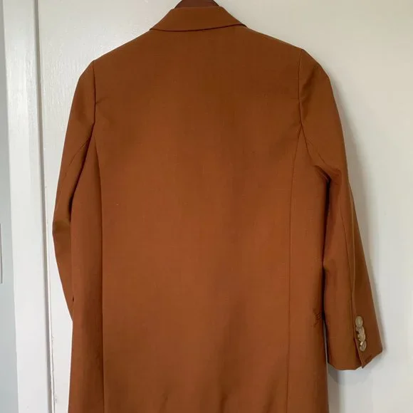Acne Studios dark burnt orange double breasted suit blazer jacket US 2 4 - Picture 5 of 16